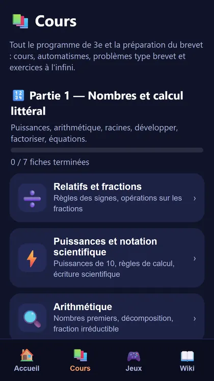 Maths 3e Brevet : capture d'écran 2