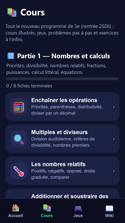 Capture d'écran 2 de Maths 5e
